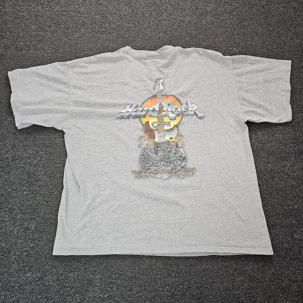 Hard Rock Cafe T-Shirt Mens XL Gray Myrtle Beach 2000 Evolution of Rock Vintage‎